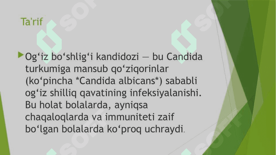 BOLALAR OG'IZ BO'SHLIG'IDA KANDIDOZ 2