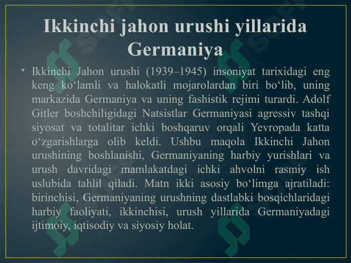 II jahon urushi yillarda Germaniya 25 6