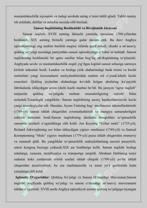 II jahon urushiga qadar Angliyaning iqtisodiy rivojlanishi 25 3