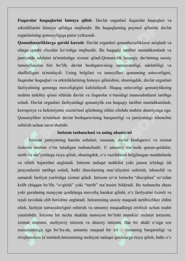 Davlat boshqaruvida qonuniylik va intizom tushunchasi 25 6