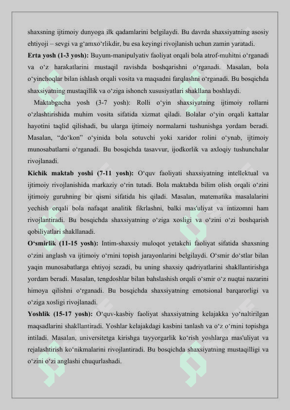 E.Elkonin bo’yicha shaxs taraqqiyotining tuzilishi 25 7