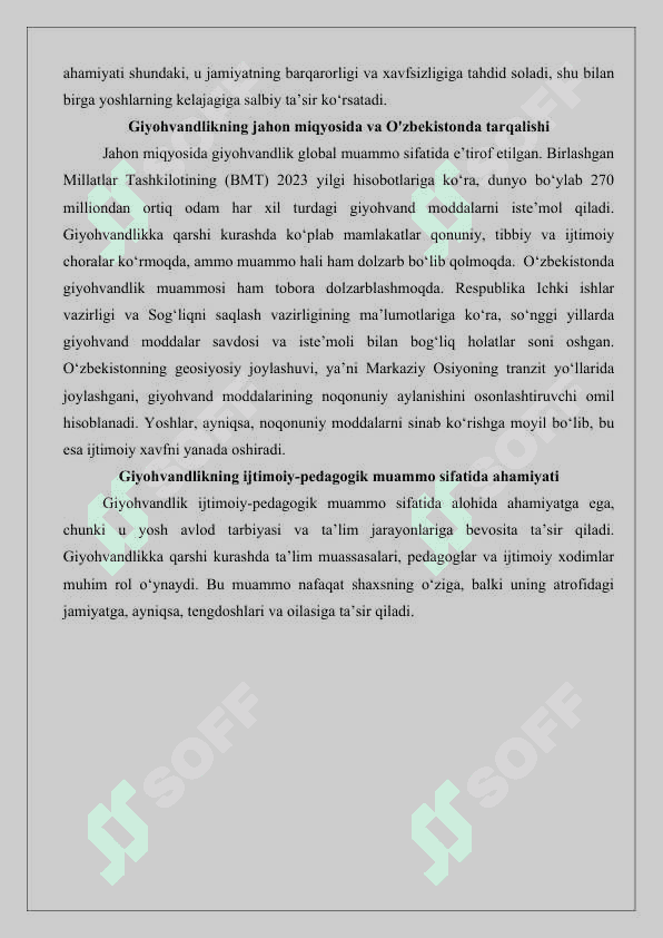 Giyohvandlik ijtimoiy-pedagogik muammo sifatida.25 2