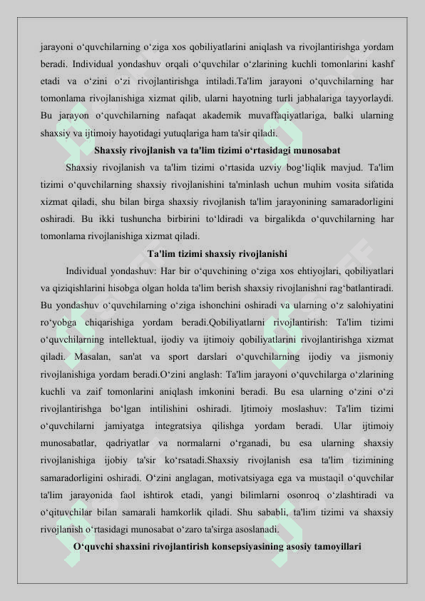 Umumiy o‘rta ta’lim jarayonida o‘quvchi shaxsini rivojlantirish konsepsiyasi 25 4