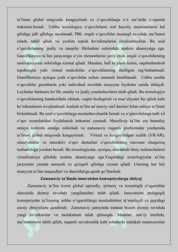 Tarbiya jarayonini tashkil etishning innovatsion konsepsiyalari 25 8