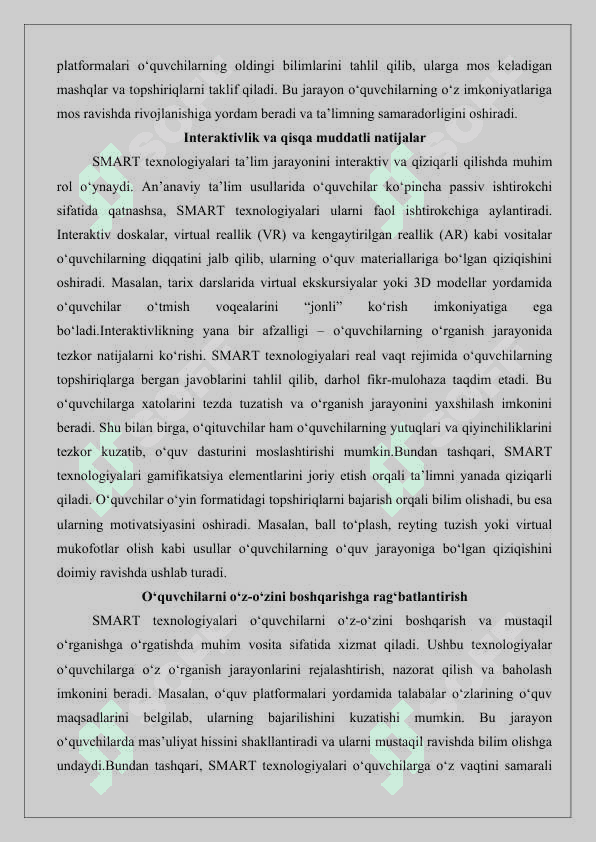 Ta’lim jarayoni samaradorligini oshirishda SMART ta’lim texnologiyalarining o‘rni.25 7