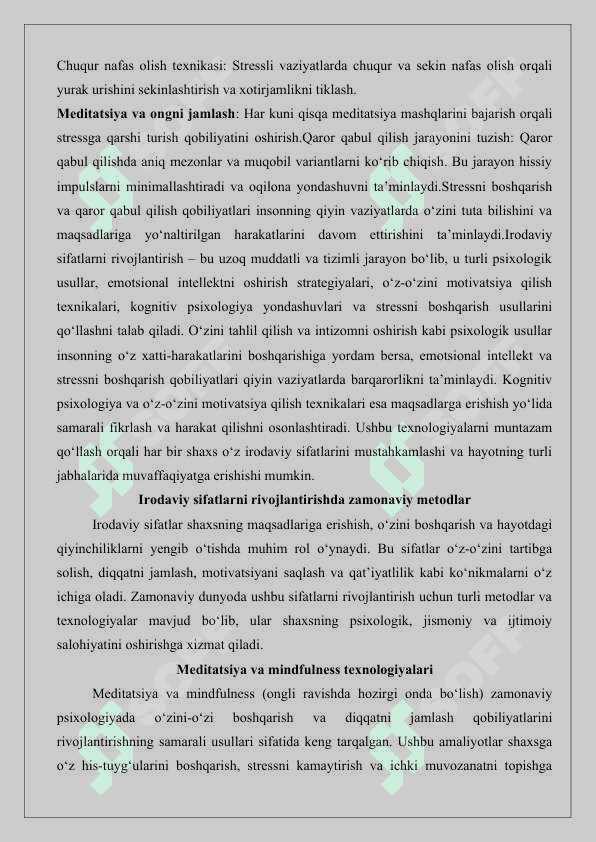 Shaxsning irodaviy sifatlarini rivojlantirish texnologiyalari 25 8
