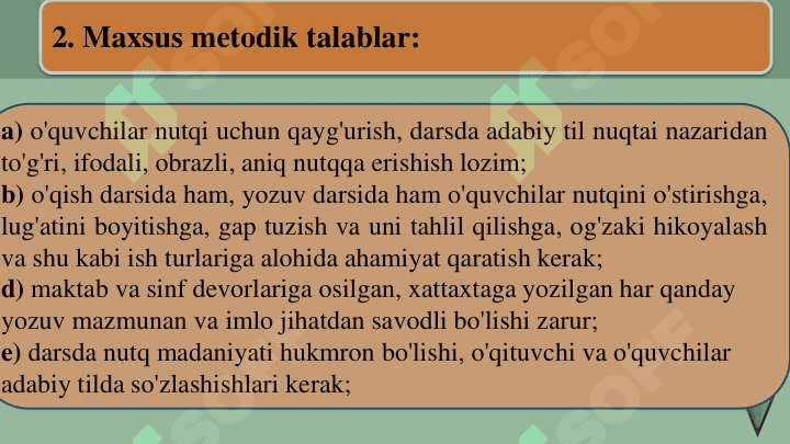 Savod o‘rgatish davrida o‘qish va yozuv darslari 6
