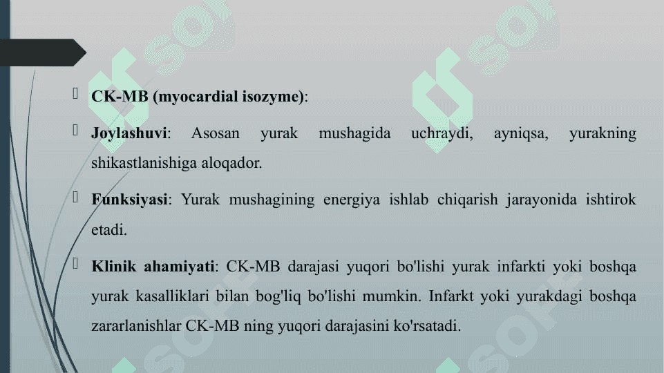 KREDTINFOSFOKINAZANING IZOSHAKLLARI VA ULARNI ANIQLASHNING KLINIK AHAMIYATI 7