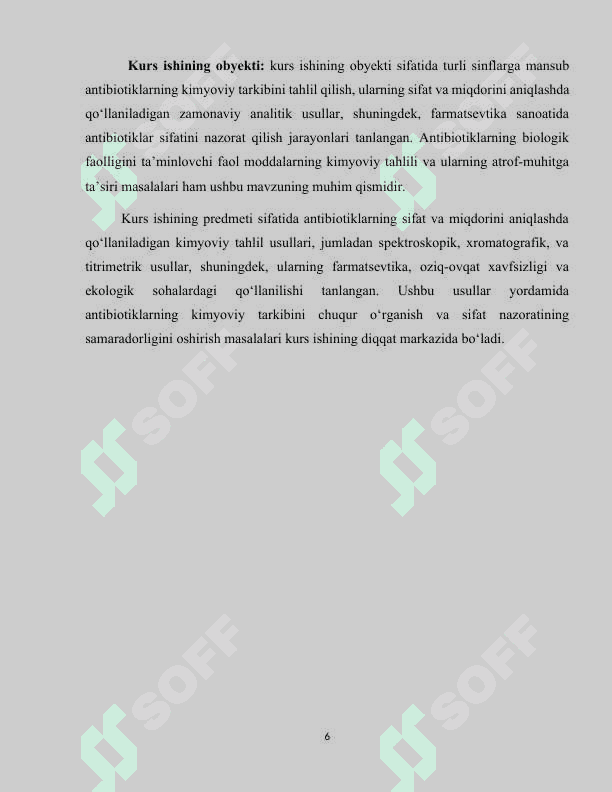 Antibiotiklarning kimyoviy tahlili 6