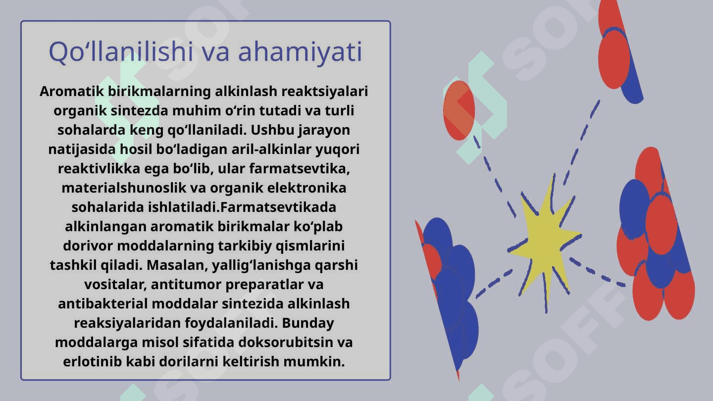 Aromatik birikmalarni alkinlash 8