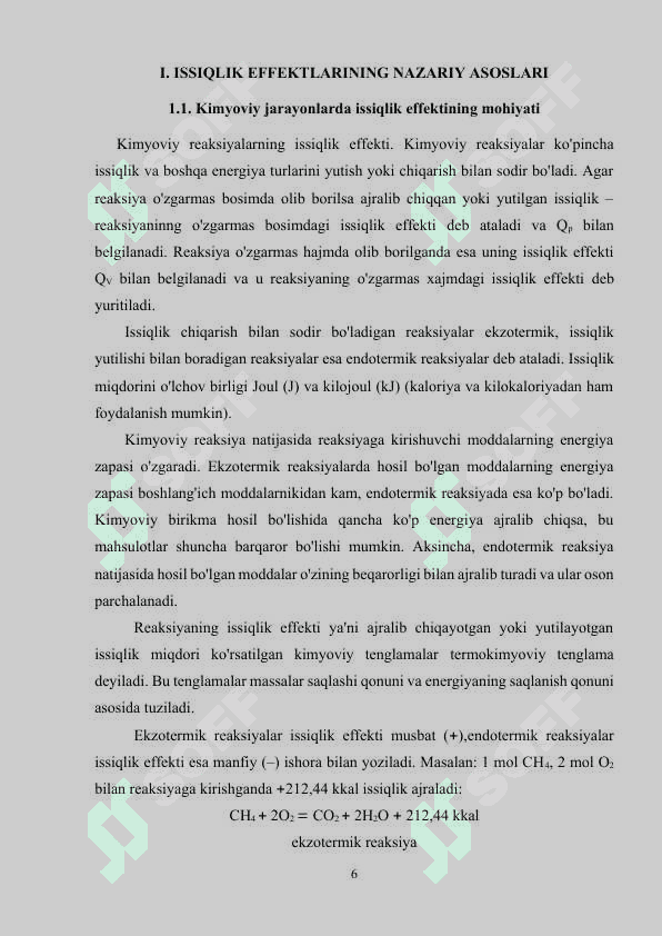 Jarayonlarning issiqlik effektiga xaroratning ta'sirini o'rganish 6