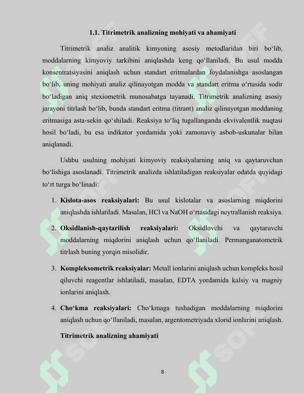 Titrimetrik analiz 8