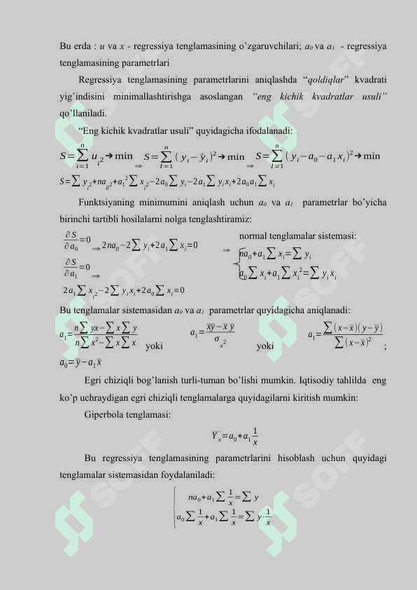 O‘ZARO BOG‘LANISHLARNI STATISTIKADA O‘RGANISH 7