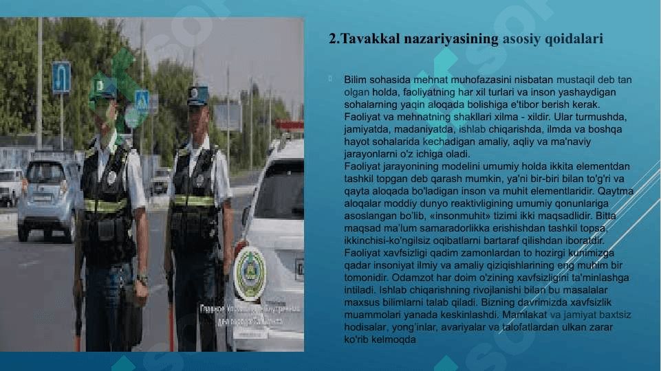 Faoliyat xavfsizligini ta’minlashda psixologik omillarning ahamiyati. 4
