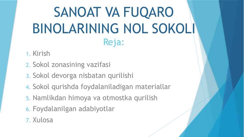 SANOAT VA FUQARO BINOLARINING NOL SOKOLI 1