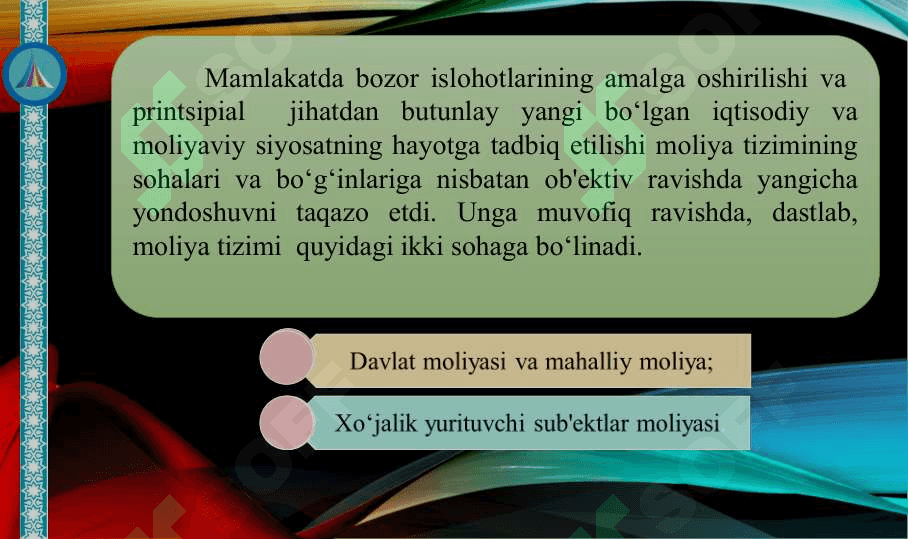 MOLIYA TIZIMI 5