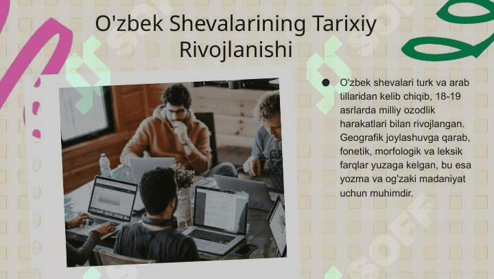 O'zbek shevalarining tarixiy oqimi fan O'zbek dialektologiyasi 2