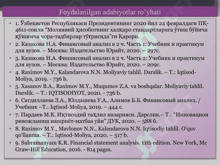 Iqtisodiy tahlil fanining nazariy asoslari 3