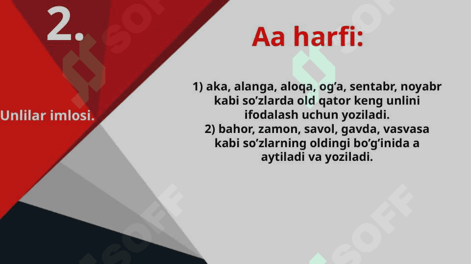 O’zbek tili imlo  qoidalari 6