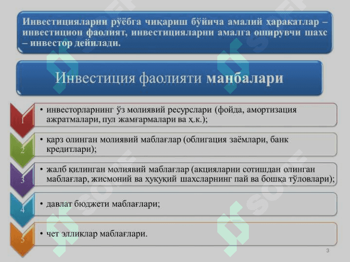 ТЎҒРИДАН-ТЎҒРИ ХОРИЖИЙ ИНВЕСТИЦИЯЛАР 3