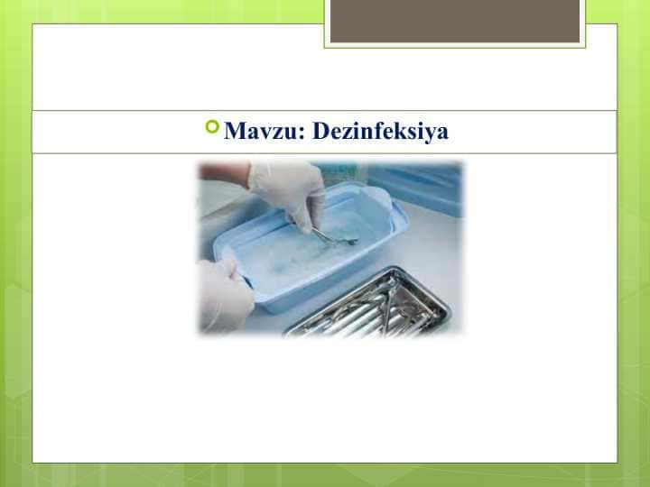 Dezinfeksiya