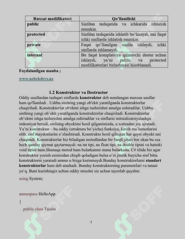Kurs ishi (C#da polimorfizm) 7