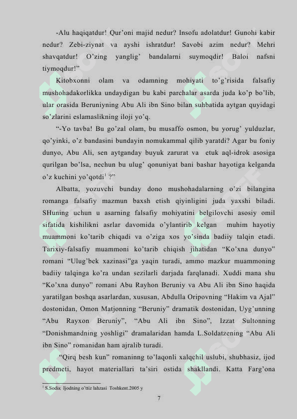 Hozirgi O'zbek romanchiligida badiiy obraz 7