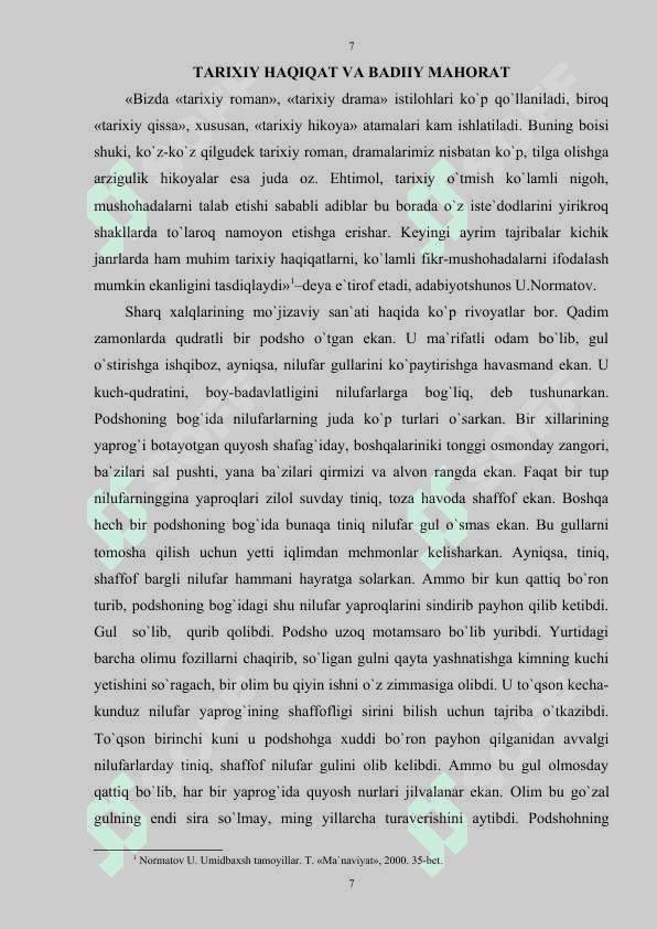 O'zbek adabiyotida tarixiy hikoya 7