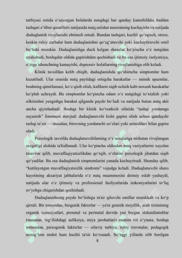 Duduqlanishni bartaraf etishda Cheveleva metodikasi 8