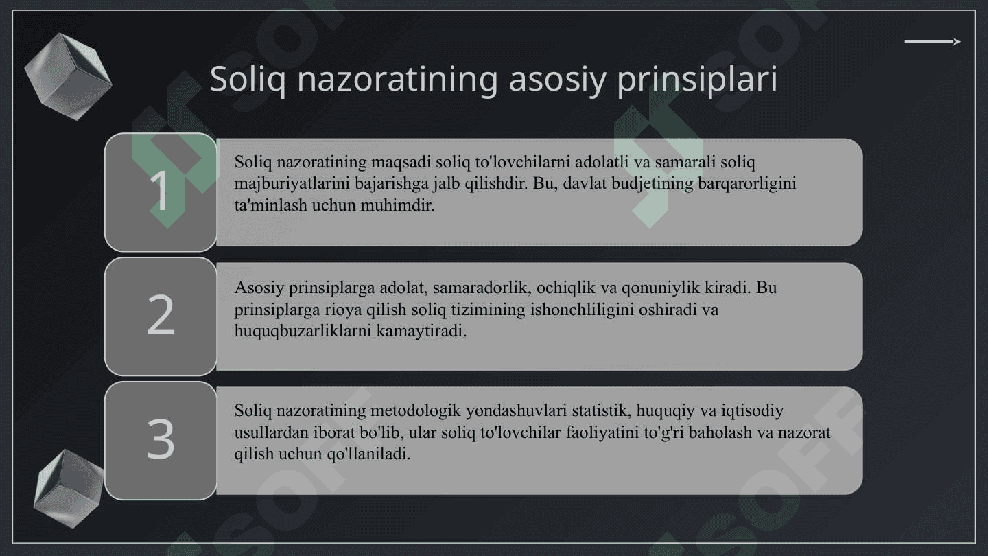 Soliq nazorati hamda soliqqa oid huquqbuzarliklar va ularni sodir etganlik uchun javobgarlik 3