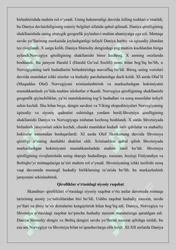 XII-XV asrlarda Skandinav mamlakatlari tarixiga oid ilmiy tadqiqotlar 25 3