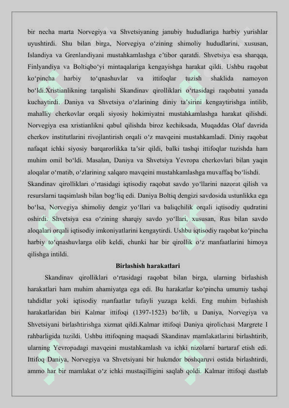 XII-XV asrlarda Skandinav mamlakatlari tarixiga oid ilmiy tadqiqotlar 25 4