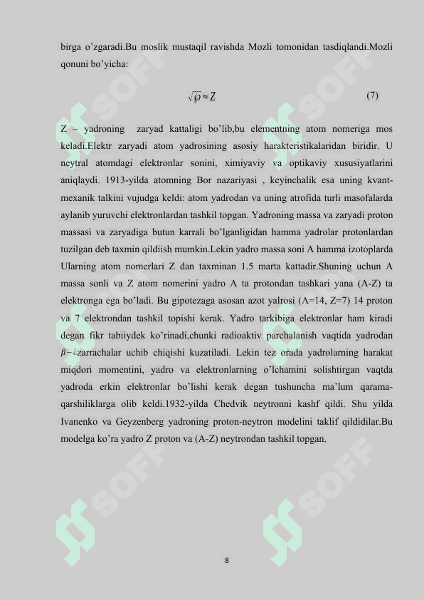 Atom yadrolarining asosiy xususiyatlari 8