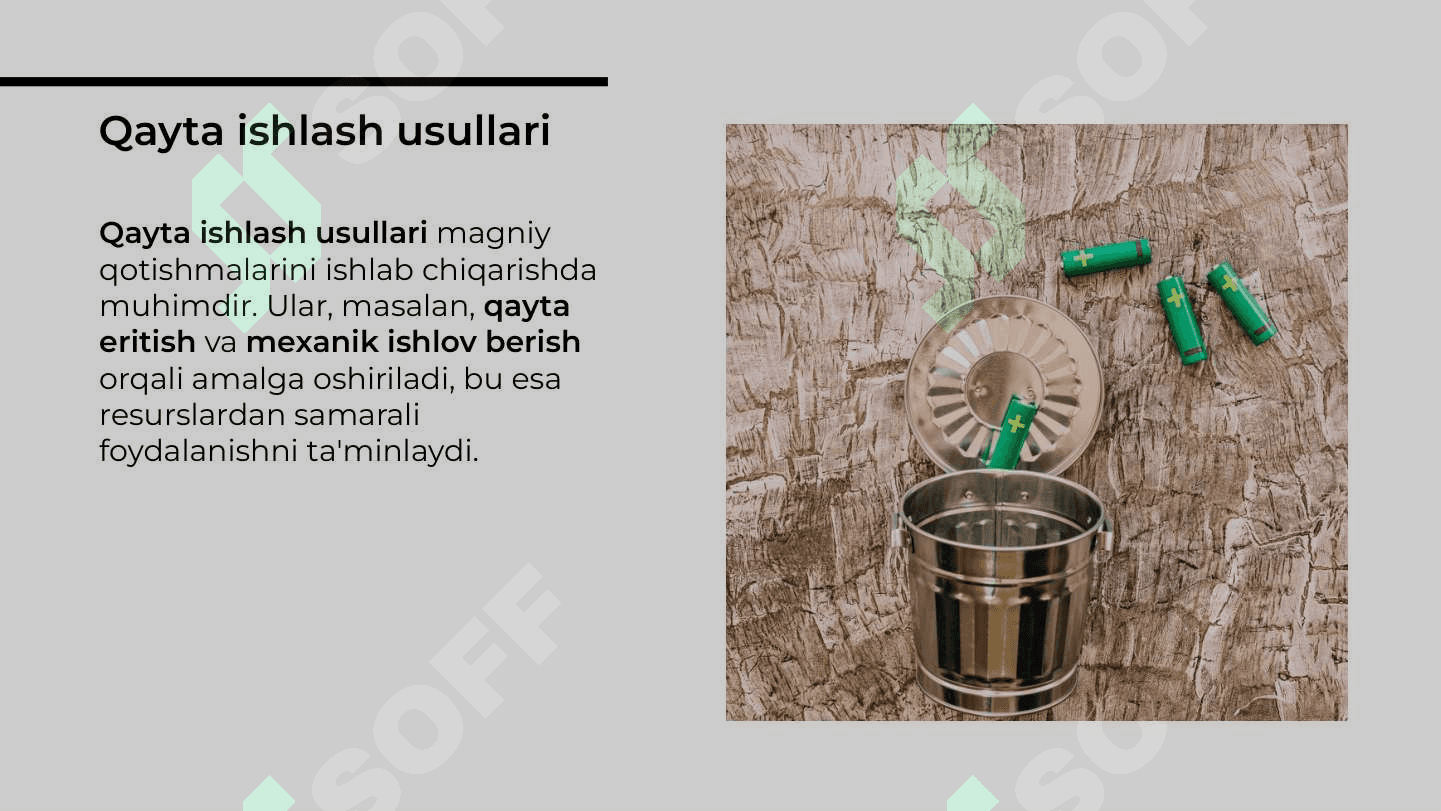 Magniy ishlab chiqarish texnologiyasi, magniy qotishmalari 7