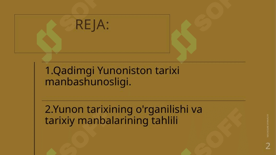 QADIMGI YUNONISTON MANBASHUNOSLIGI TARIXSHUNOSLIGI 2
