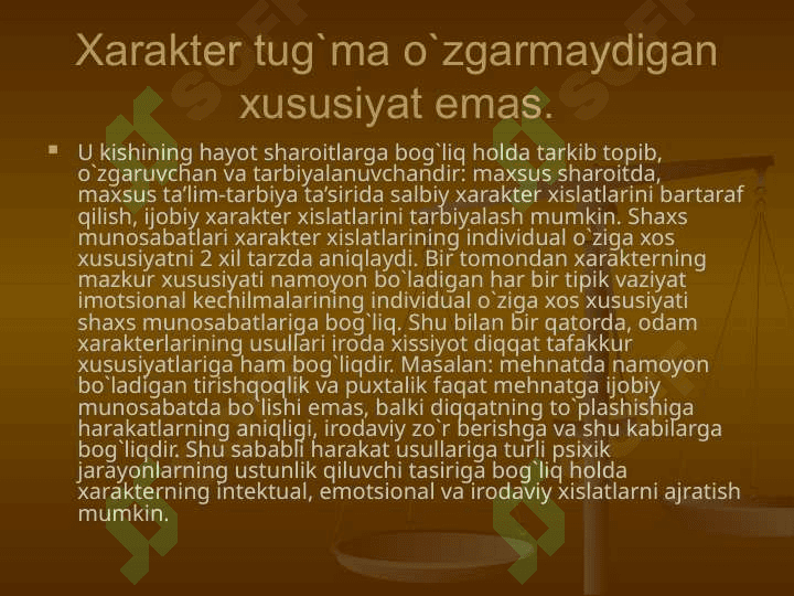 Shaxs xarakteri 7