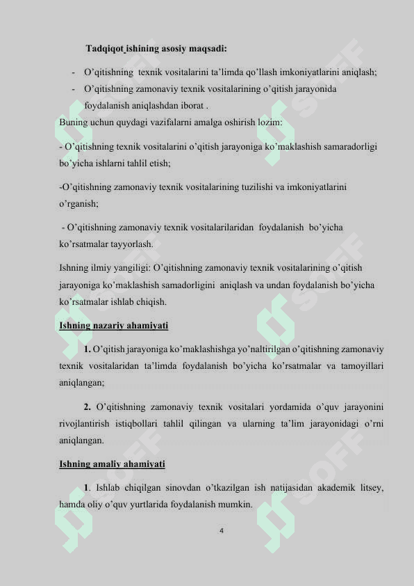 Informatika  va Axborot texnologiyalari fanini  o’qitishda  zamonaviy texnik vositalardan foydalanish 4