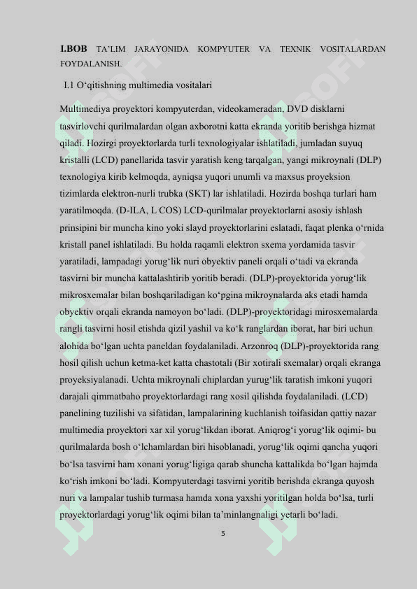 Informatika  va Axborot texnologiyalari fanini  o’qitishda  zamonaviy texnik vositalardan foydalanish 5
