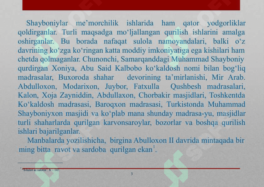 SHAYBONIYLAR DAVRIDA IJTIMOIY-IQTISODIY VA MADANIY TARAQQIYOT 4