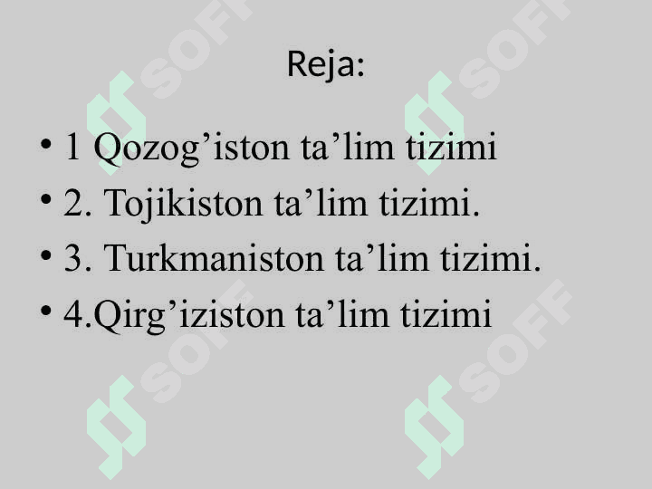 O‘rta Osiyo  mamlakatlari ta’lim tizimi 5