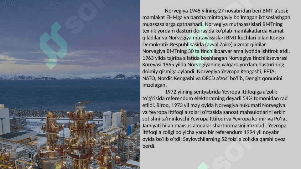NORVEGIYANING MAKROIQTISODIY KO'RSATKICHLARI TAHLILI 4