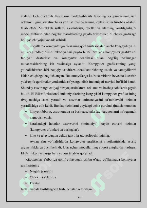 Jamiyatimizda kompyuter grafikasining qo'llanish sohalari va rivojlanish istiqbollari 4