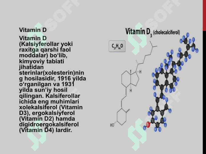 VITAMINLAR TUZILISHI 2