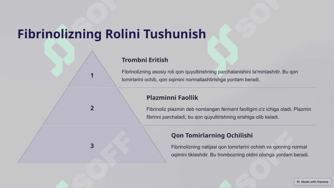 Gemostaz va Fibrinoliz: Qonning To'xtashi va Erituvchi Jarayonlar 3