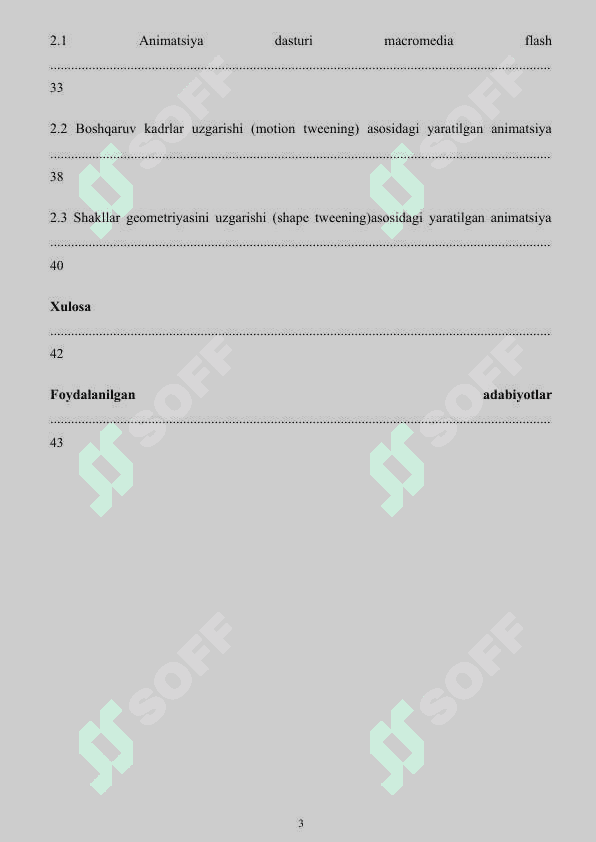 Macromedia Flash dasturi va uning imkoniyatlari 3