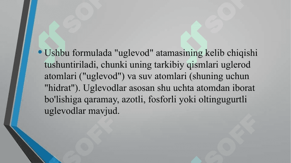 : Karbonsuv. Monosaxaridlar 4