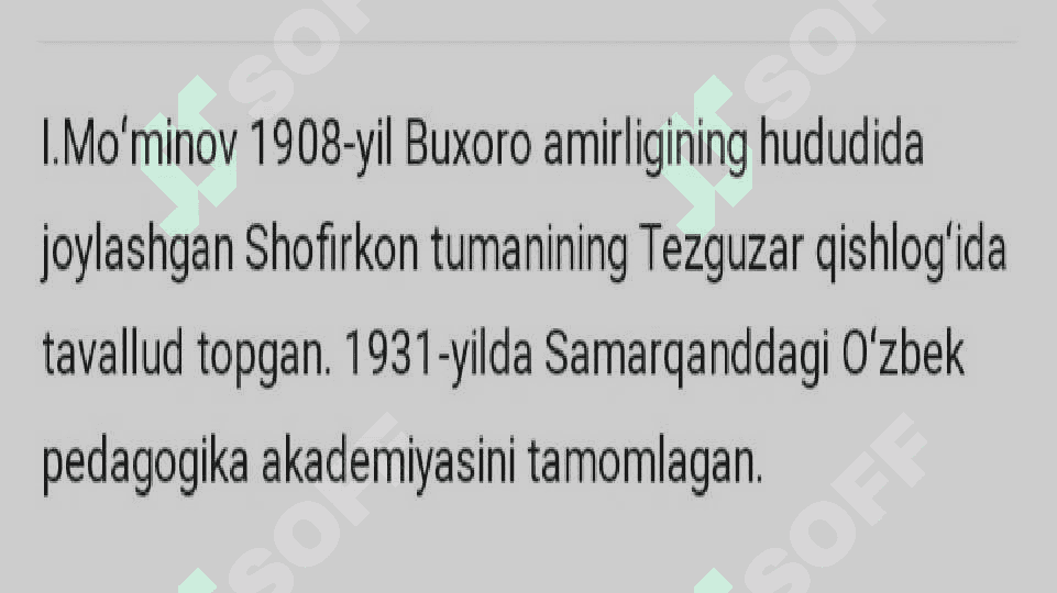 I. M. Mòminovning  tarix fani rivojidagi xizmatlari 4