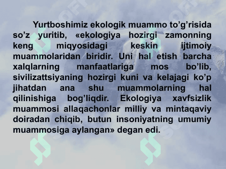 Atrof muhit global muammolari 5