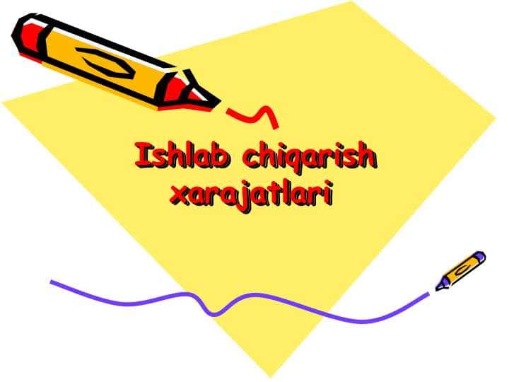 Ishlab chiqarish xarajatlari 1