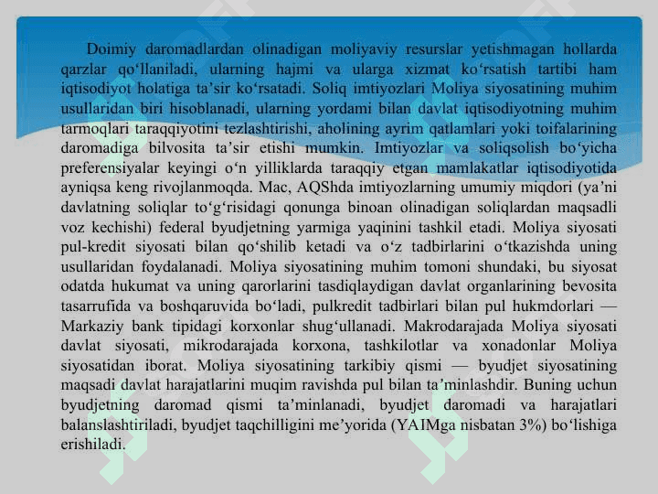 MOLIYAVIY SIYOSAT  2 4